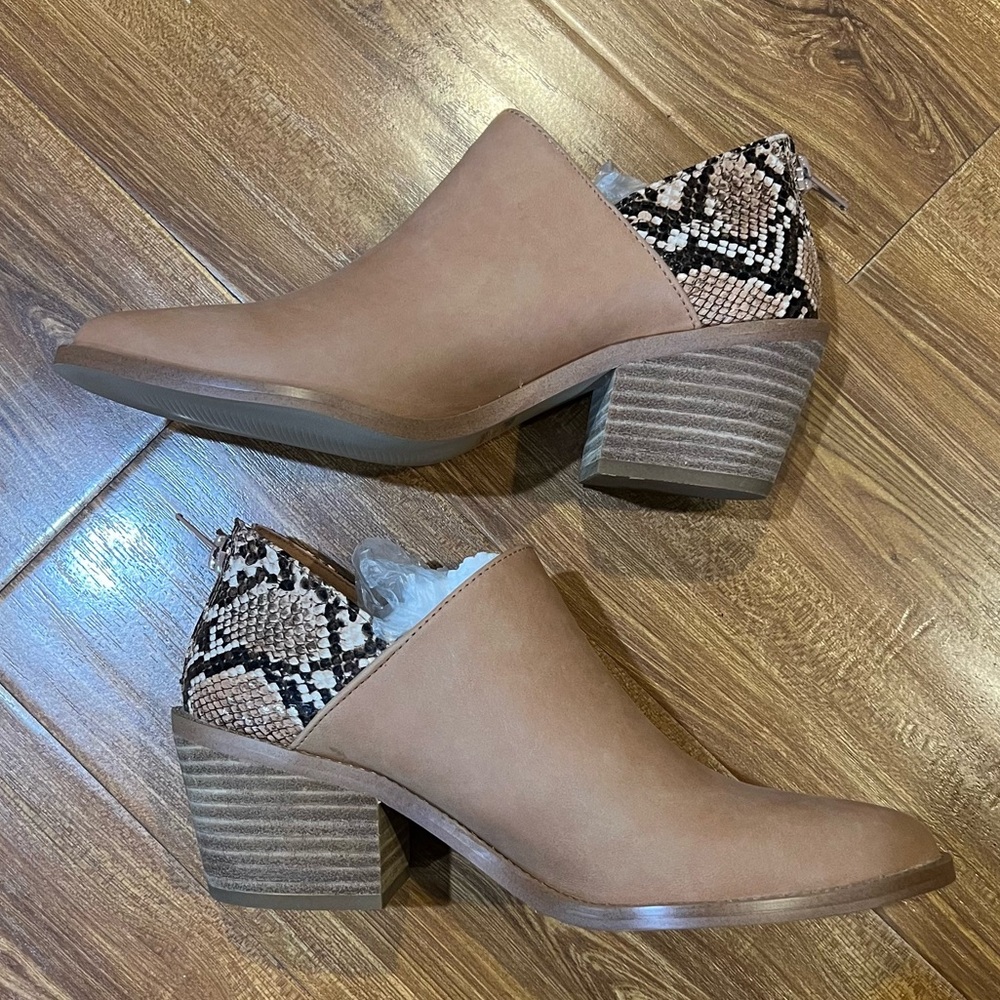 Snake Print Ankle Booties